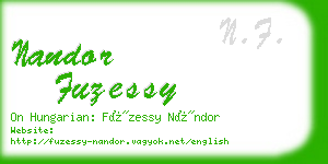 nandor fuzessy business card